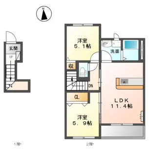 ネオ プロヴォカーレ【2階】の間取り