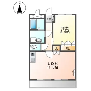 グランチェスター【203号室】の間取り