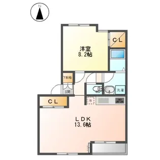 サンフォレストB【2階】の間取り