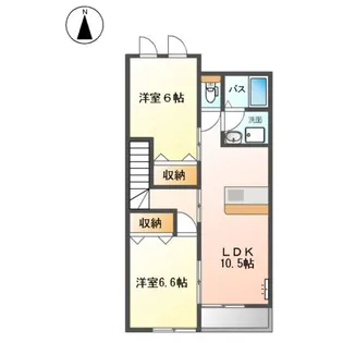 ランドスケープANDO Ⅴ【2階】の間取り