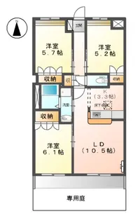 クローバー【1階】の間取り