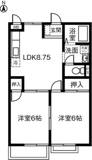 K’S HOUSE B【2階】の間取り