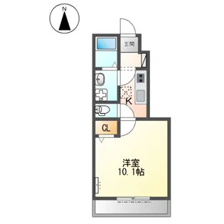 BELLE WHITE(ベル・ホワイト)【1階】の間取り