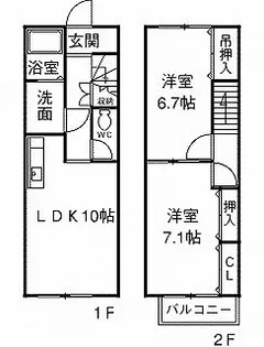 岐阜県岐阜市柳津町上佐波5丁目【テラスハウス】の間取り