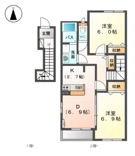 パステルハイム【203号室】の間取り