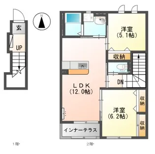 ユニヴァリィ・ハイ【2階】の間取り