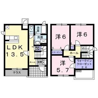 花水木カワイ【1階】の間取り