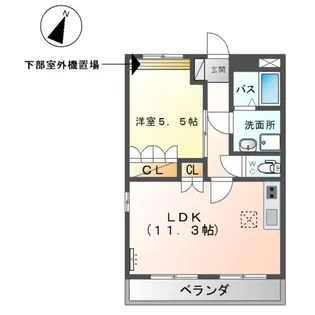 グリーンヒルズⅡ【103号室】の間取り