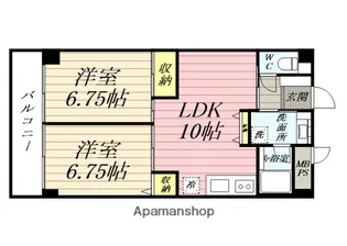 ガーデン山内3【2階】の間取り