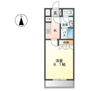 グリーンヒルズ【1階】の間取り
