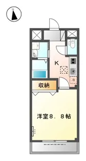 イーストサイド長良【1階】の間取り