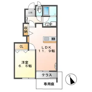 リトルメリー【1階】の間取り