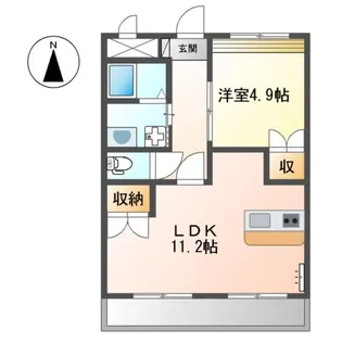 WISTERIA 六条 Ⅰ【2階】の間取り