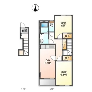 スカイ・ピース【2階】の間取り