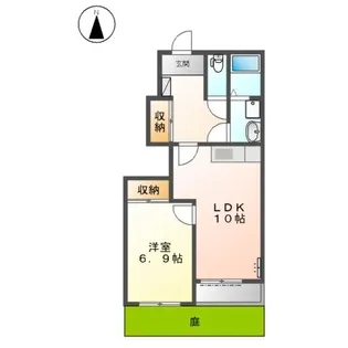スカイ・ピース【1階】の間取り