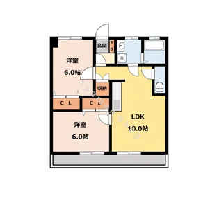 西荘ビル【510号室】の間取り