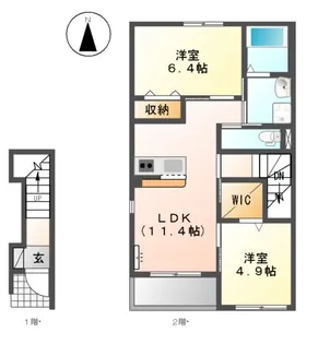 グラン ルミエール A【2階】の間取り