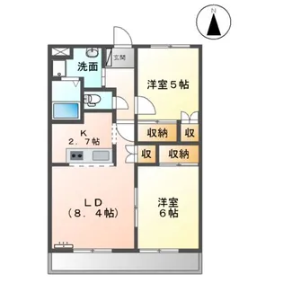 エバーハイツYASUDA【2階】の間取り