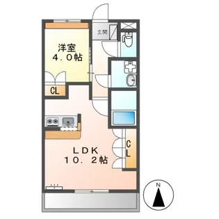 ル・クプルⅡ【2階】の間取り