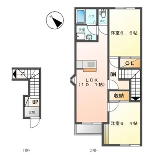 GREEN TOWN Ⅱ【2階】の間取り