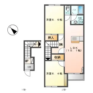 GREEN TOWN Ⅱ【2階】の間取り