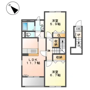 リバーガーデン【2階】の間取り