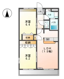 GREEN FOREST【2階】の間取り