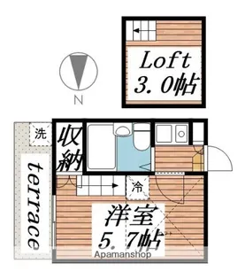月会町レジデンス【102号室】の間取り