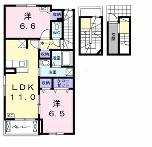 アンジュ しま【3階】の間取り