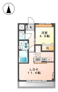 NORTH GARDEN B棟【1階】の間取り