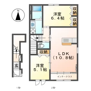 サンフィットⅢ【2階】の間取り