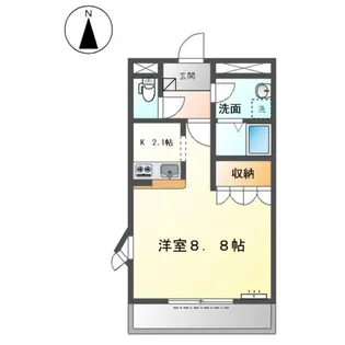 グランディール・オクダ【105号室】の間取り