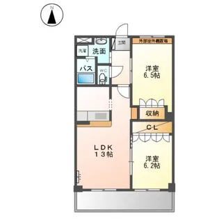 エクセレントMINI B【2階】の間取り