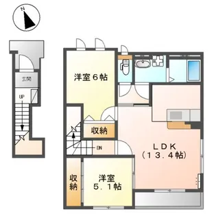 ルクプル【2階】の間取り