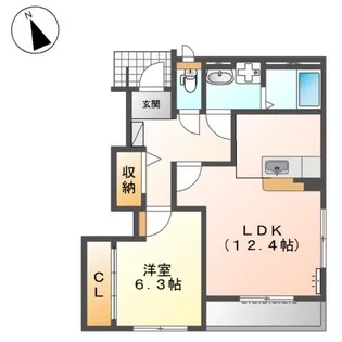 ルクプル【1階】の間取り