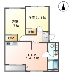 グランディアKSⅠ【2階】の間取り