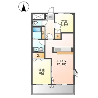 カーサ アニマート【2階】の間取り