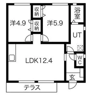 イーグルコート【101号室】の間取り