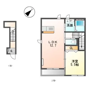 マロンウッド【2階】の間取り