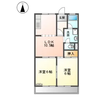 グリーンハイツA【00203号室】の間取り