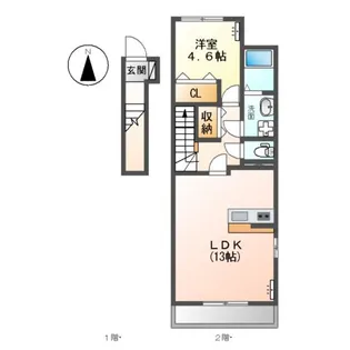 フィノカーサ【2階】の間取り