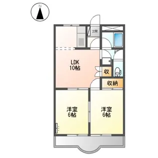 向日葵弐番館【2階】の間取り