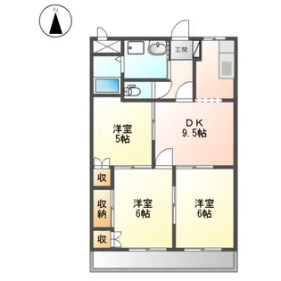 コスモハイツ【2階】の間取り