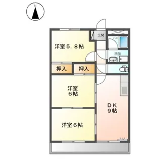 メゾンドボヌール1【3階】の間取り