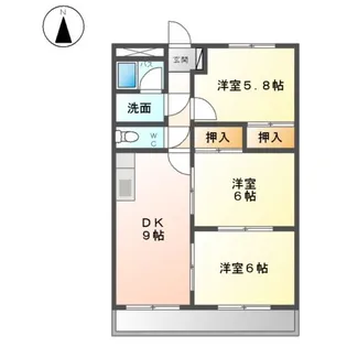 メゾンドボヌール1【2階】の間取り