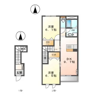 ファミリーハウス禾森【2階】の間取り
