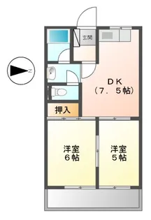 メゾネット翔【00206号室】の間取り