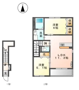 FELICEⅡ【2階】の間取り