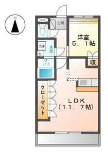 サザンクロス【303号室】の間取り
