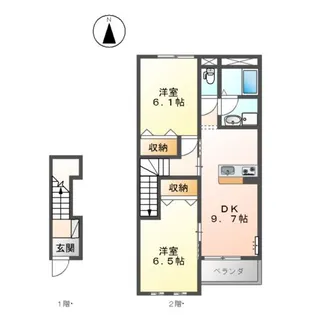 アンジェリーク【2階】の間取り